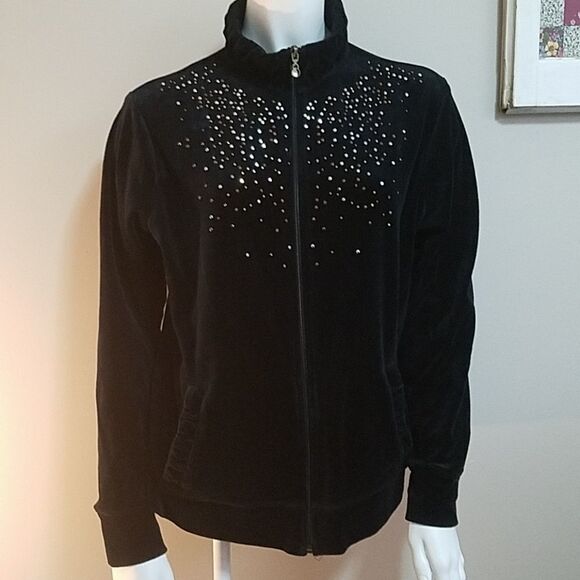 Activology Black Rhinestone Jacket (Medium) - Picture 2 of 8